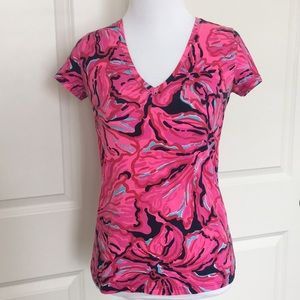 Lilly Pulitzer V-neck cotton shirt
